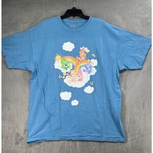 Urban Outfitters Care Bears In The Cloud T Shirt Graphic Blue Size Small Medium